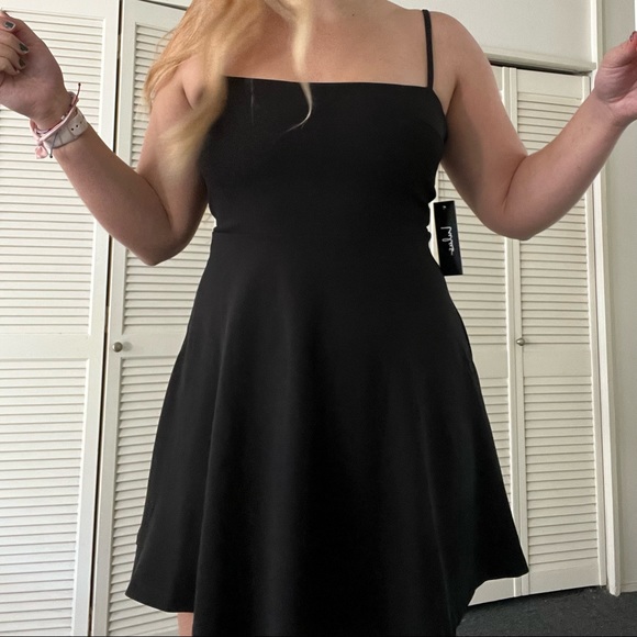 Black Bow Back Cocktail Dress - Picture 3 of 8